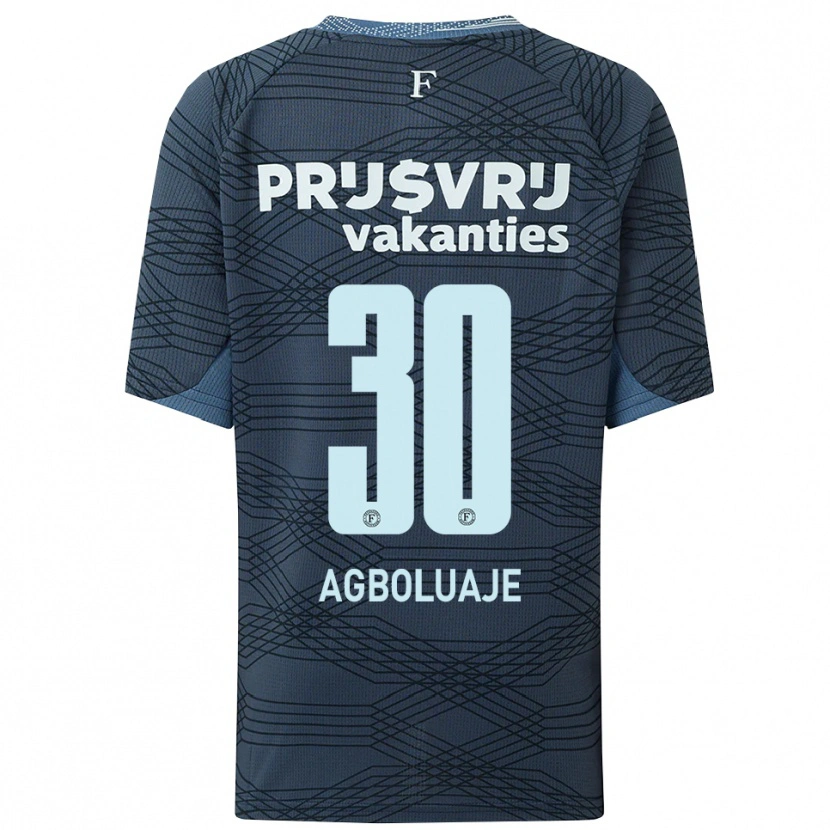 DanxenレディースHakeem Agboluaje#30ブラック グレーアウェイシャツ2025/26ジャージーユニフォーム