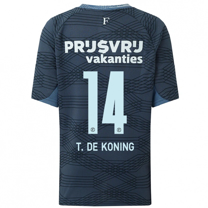 DanxenレディースTim De Koning#14ブラック グレーアウェイシャツ2025/26ジャージーユニフォーム