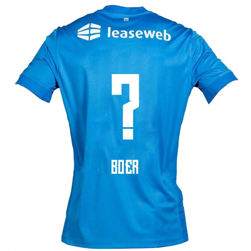 DanxenレディースLars Boer#0ブルー ホワイトアウェイシャツ2025/26ジャージーユニフォーム