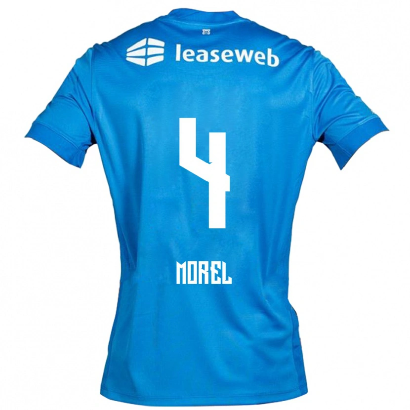 DanxenレディースAebe Morel#4ブルー ホワイトアウェイシャツ2025/26ジャージーユニフォーム