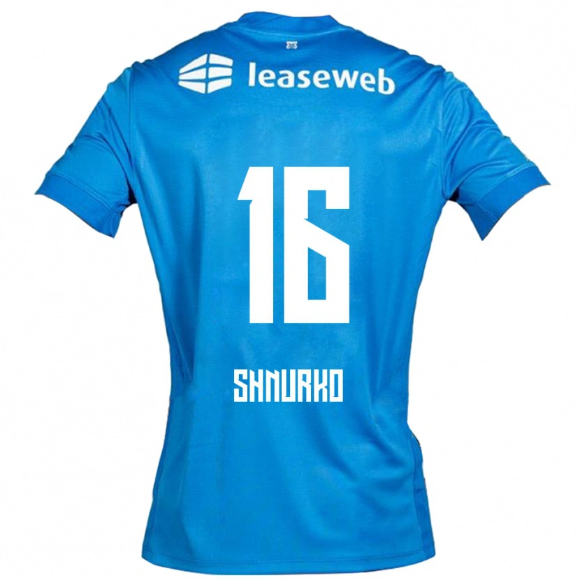 DanxenレディースDanylo Shnurko#16ブルー ホワイトアウェイシャツ2025/26ジャージーユニフォーム