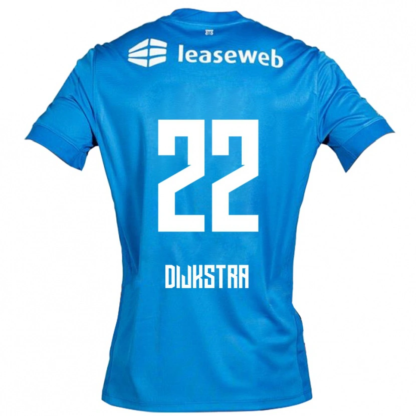 Danxenレディースイライジャ・ダイクストラ#22ブルー ホワイトアウェイシャツ2025/26ジャージーユニフォーム