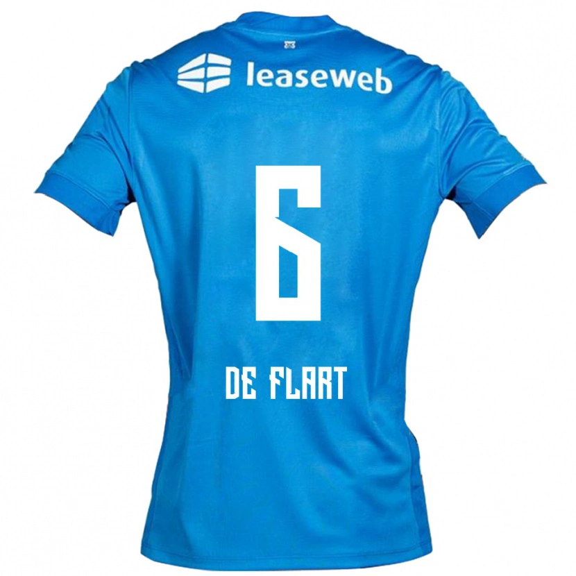 DanxenレディースOnne De Flart#6ブルー ホワイトアウェイシャツ2025/26ジャージーユニフォーム