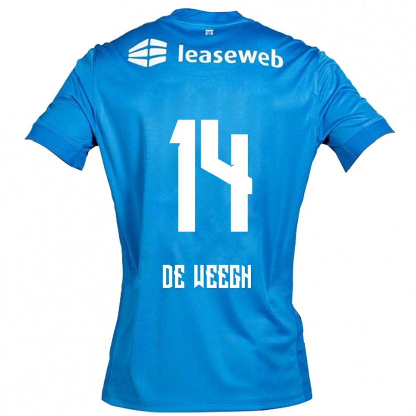 DanxenレディースBo Op De Weegh#14ブルー ホワイトアウェイシャツ2025/26ジャージーユニフォーム