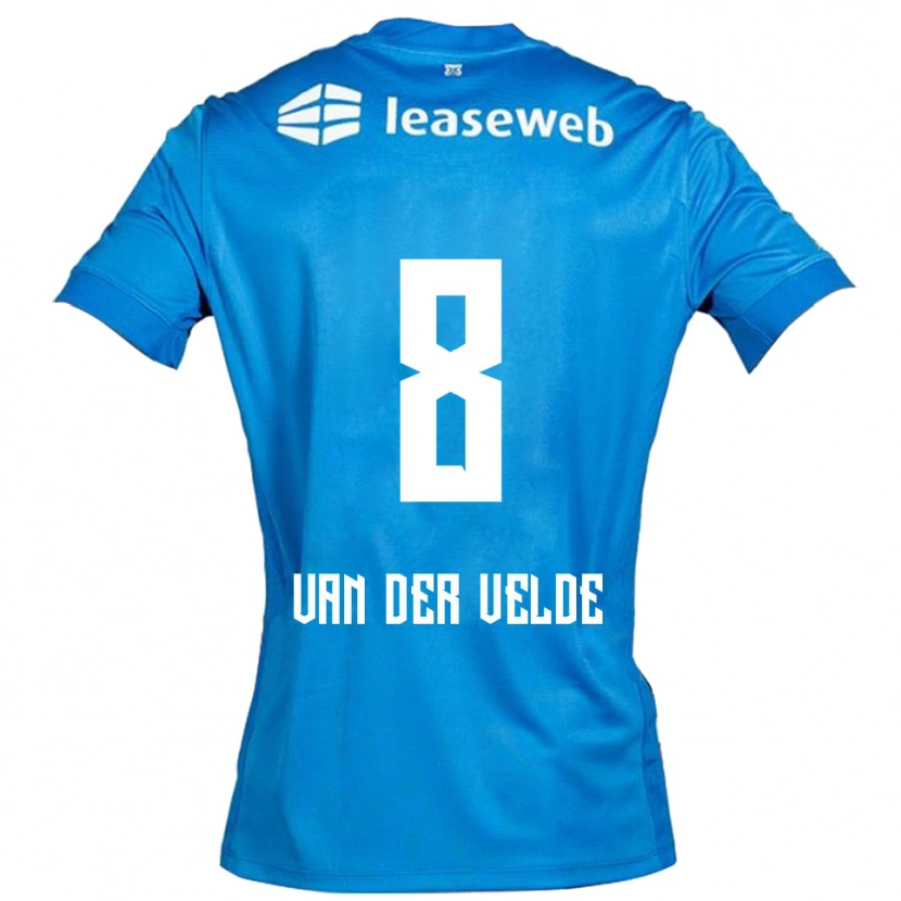 DanxenレディースYordi Van Der Velde#8ブルー ホワイトアウェイシャツ2025/26ジャージーユニフォーム