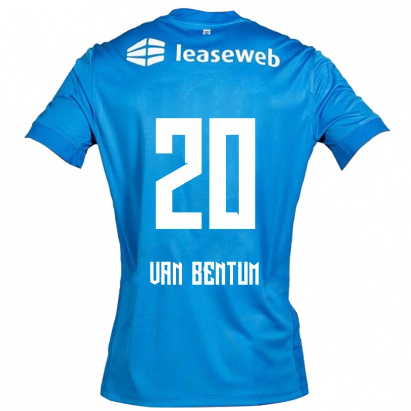 DanxenレディースMirte Van Bentum#20ブルー ホワイトアウェイシャツ2025/26ジャージーユニフォーム