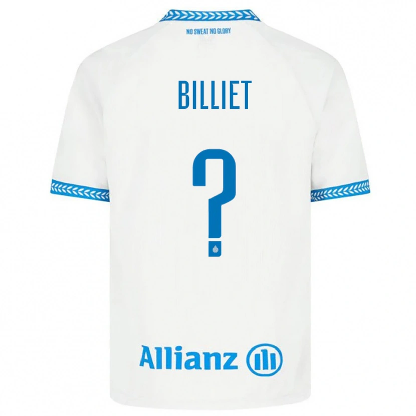 DanxenレディースJonah Billiet#0ブルー ホワイトアウェイシャツ2025/26ジャージーユニフォーム