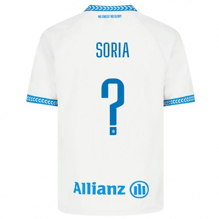 DanxenレディースMatteo Soria#0ブルー ホワイトアウェイシャツ2025/26ジャージーユニフォーム