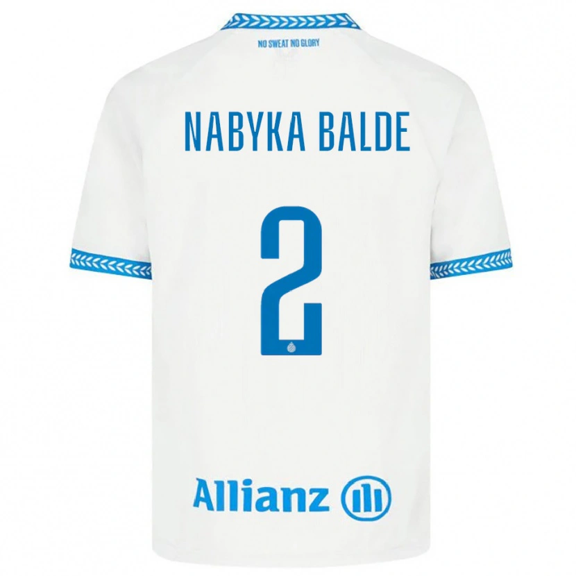 DanxenレディースMamadou Balde#2ブルー ホワイトアウェイシャツ2025/26ジャージーユニフォーム