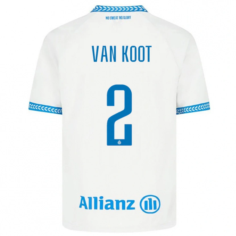 DanxenレディースMoïsa Van Koot#2ブルー ホワイトアウェイシャツ2025/26ジャージーユニフォーム