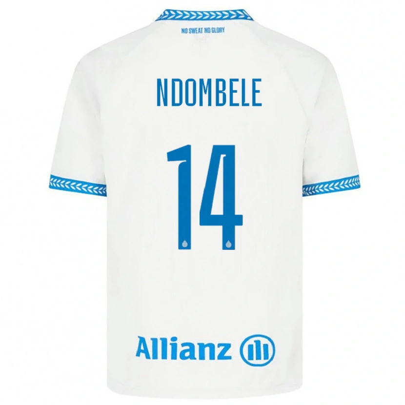 DanxenレディースDon Ndombele#14ブルー ホワイトアウェイシャツ2025/26ジャージーユニフォーム