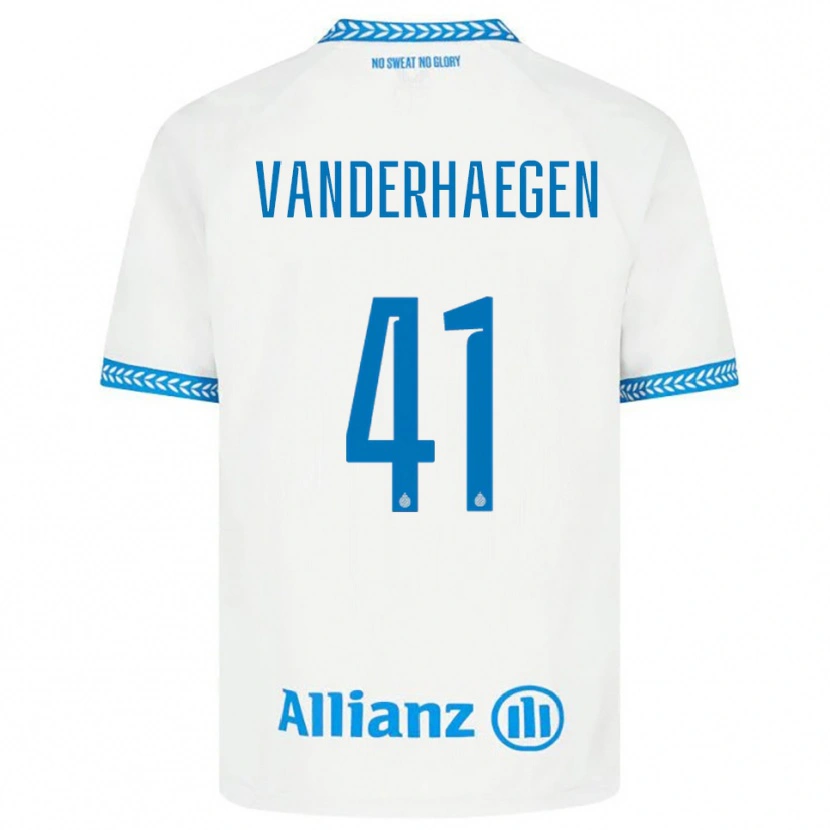 DanxenレディースLotte Vanderhaegen#41ブルー ホワイトアウェイシャツ2025/26ジャージーユニフォーム