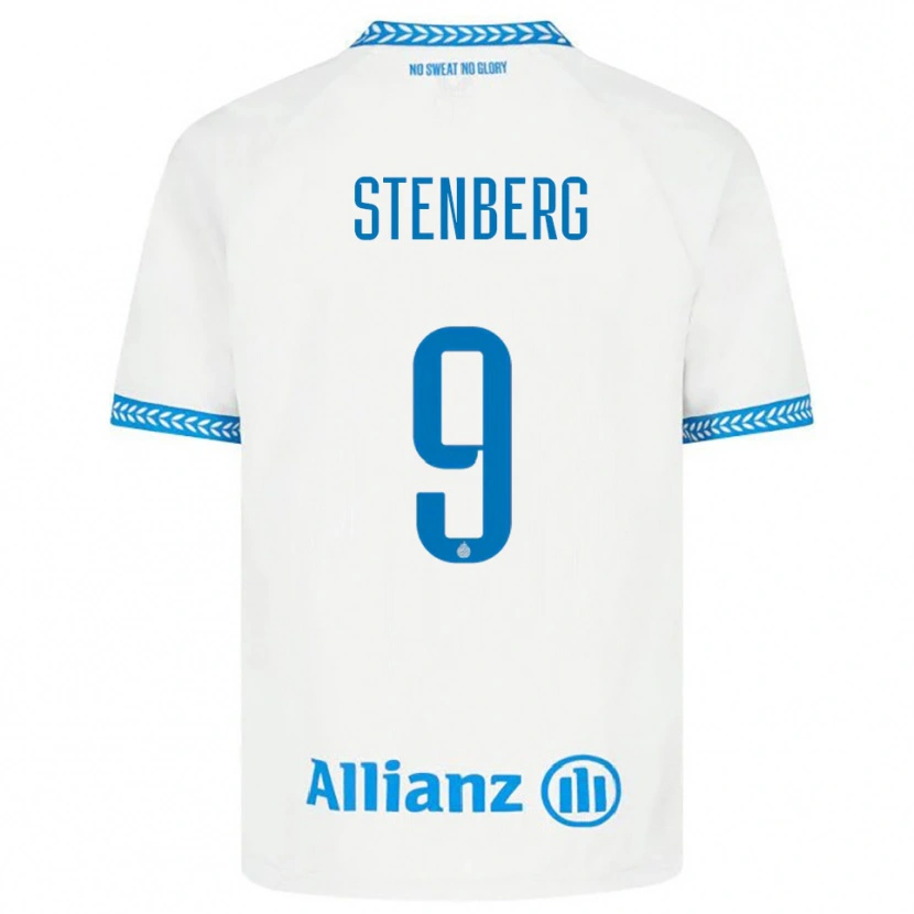 DanxenレディースHanna Stenberg#9ブルー ホワイトアウェイシャツ2025/26ジャージーユニフォーム