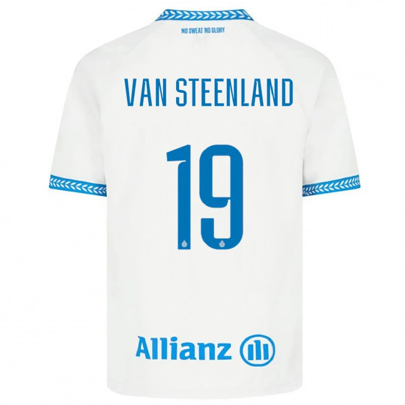 DanxenレディースGilles Van Steenland#19ブルー ホワイトアウェイシャツ2025/26ジャージーユニフォーム