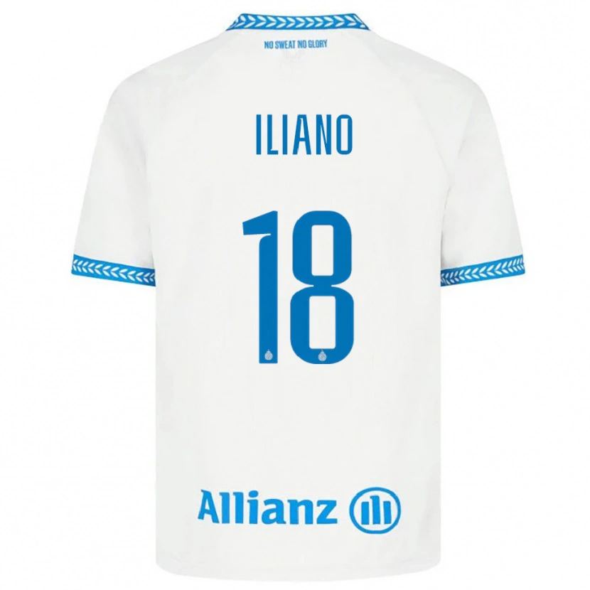 DanxenレディースIsabelle Iliano#18ブルー ホワイトアウェイシャツ2025/26ジャージーユニフォーム