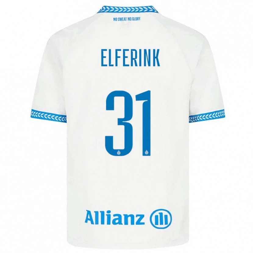 DanxenレディースMarie Elferink#31ブルー ホワイトアウェイシャツ2025/26ジャージーユニフォーム