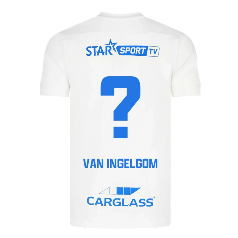 DanxenレディースTijn Van Ingelgom#0ホワイト ブルーアウェイシャツ2025/26ジャージーユニフォーム