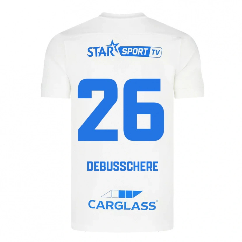 DanxenレディースVic Debusschere#26ホワイト ブルーアウェイシャツ2025/26ジャージーユニフォーム