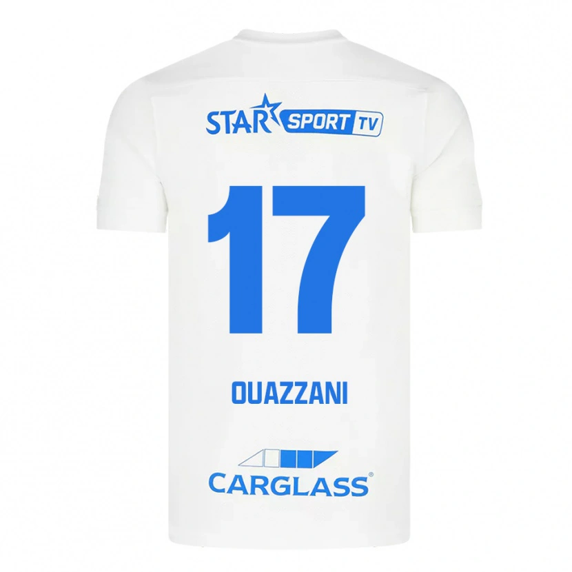 DanxenレディースFady Ouazzani#17ホワイト ブルーアウェイシャツ2025/26ジャージーユニフォーム