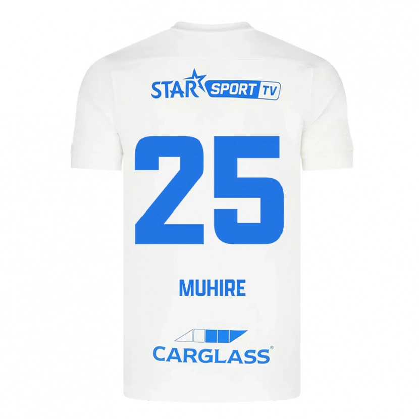 DanxenレディースIan-Confiance Muhire#25ホワイト ブルーアウェイシャツ2025/26ジャージーユニフォーム
