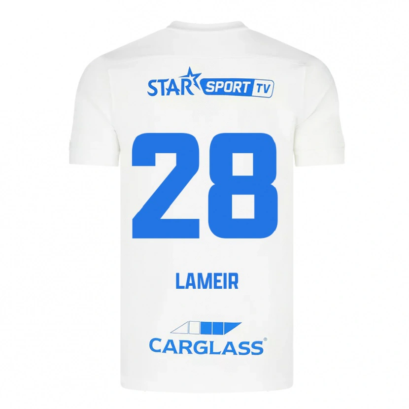 DanxenレディースTess Lameir#28ホワイト ブルーアウェイシャツ2025/26ジャージーユニフォーム