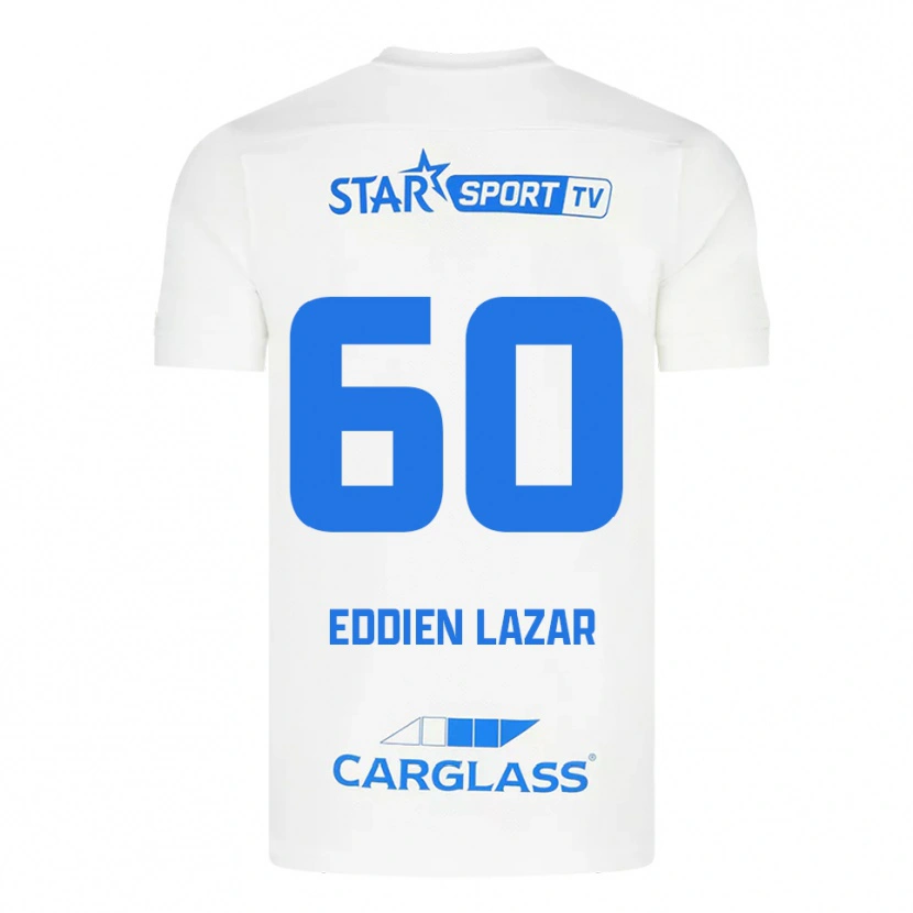 DanxenレディースSaif Eddien Lazar#60ホワイト ブルーアウェイシャツ2025/26ジャージーユニフォーム
