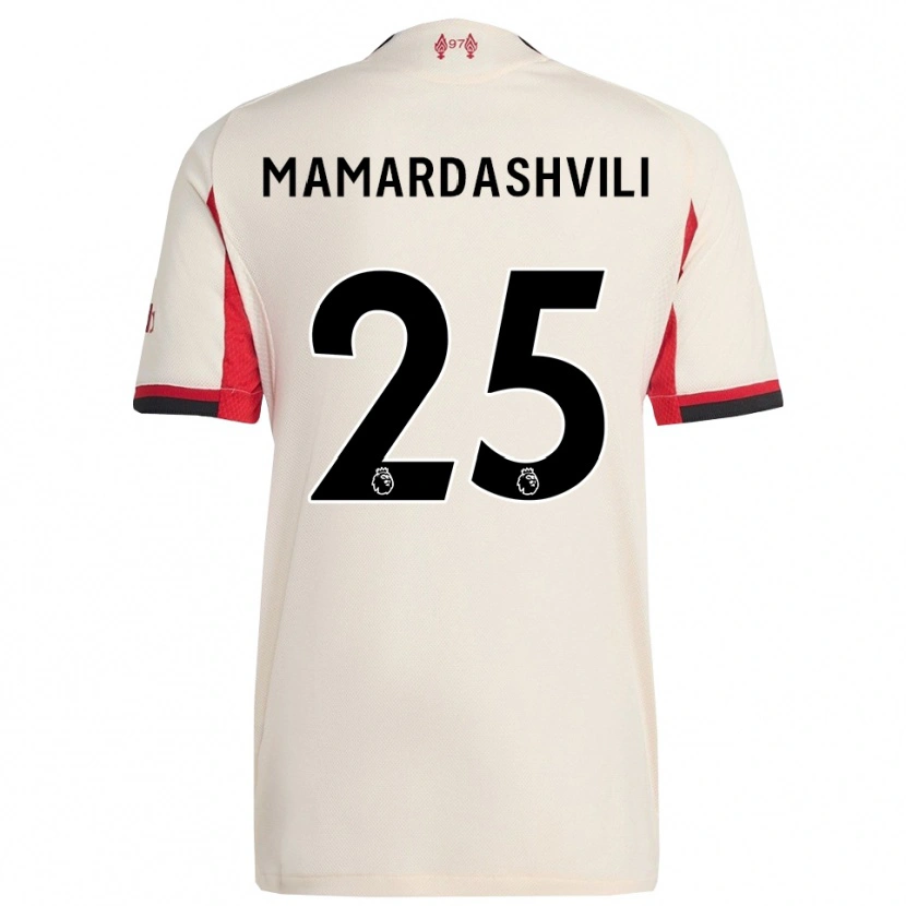 Danxenレディースギオルギ・ママルダシュヴィリ#25ホワイト ブラックアウェイシャツ2025/26ジャージーユニフォーム