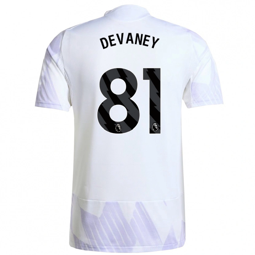 Danxenレディースジェイコブ・デバニー#81ホワイト パープル パープルアウェイシャツ2025/26ジャージーユニフォーム