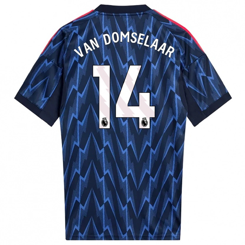 Danxenレディースダフネ・ファン・ドムセラール#14ネイビー レッドアウェイシャツ2025/26ジャージーユニフォーム