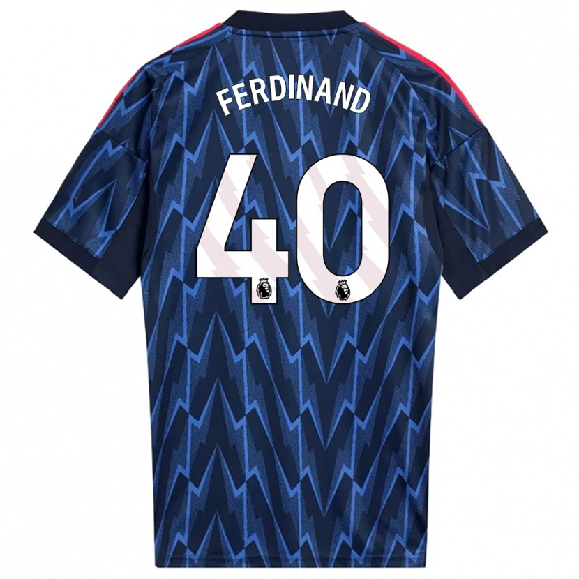 Danxenレディースセブ・フェルディナンド#40ネイビー レッドアウェイシャツ2025/26ジャージーユニフォーム
