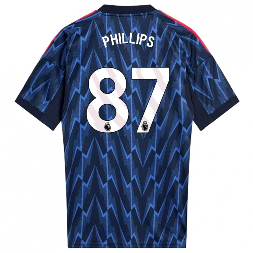 DanxenレディースBowen Phillips#87ネイビー レッドアウェイシャツ2025/26ジャージーユニフォーム
