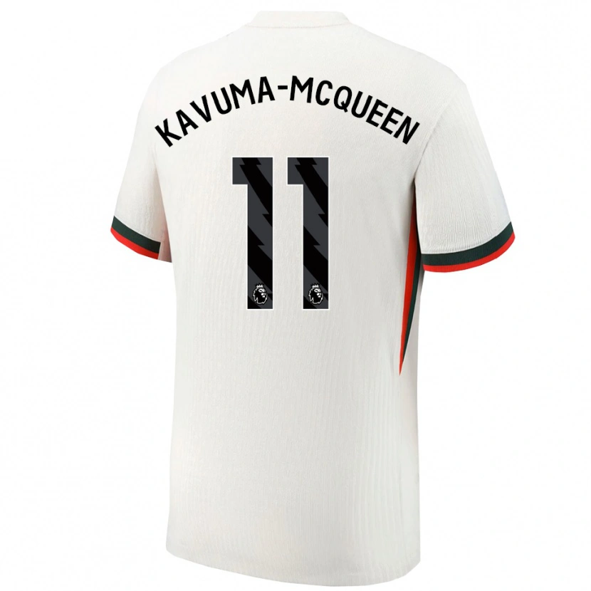 DanxenレディースRyan Kavuma-Mcqueen#11ホワイト グリーンアウェイシャツ2025/26ジャージーユニフォーム