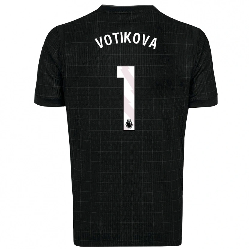 DanxenレディースBarbora Votíková#1ブラック グレーアウェイシャツ2025/26ジャージーユニフォーム