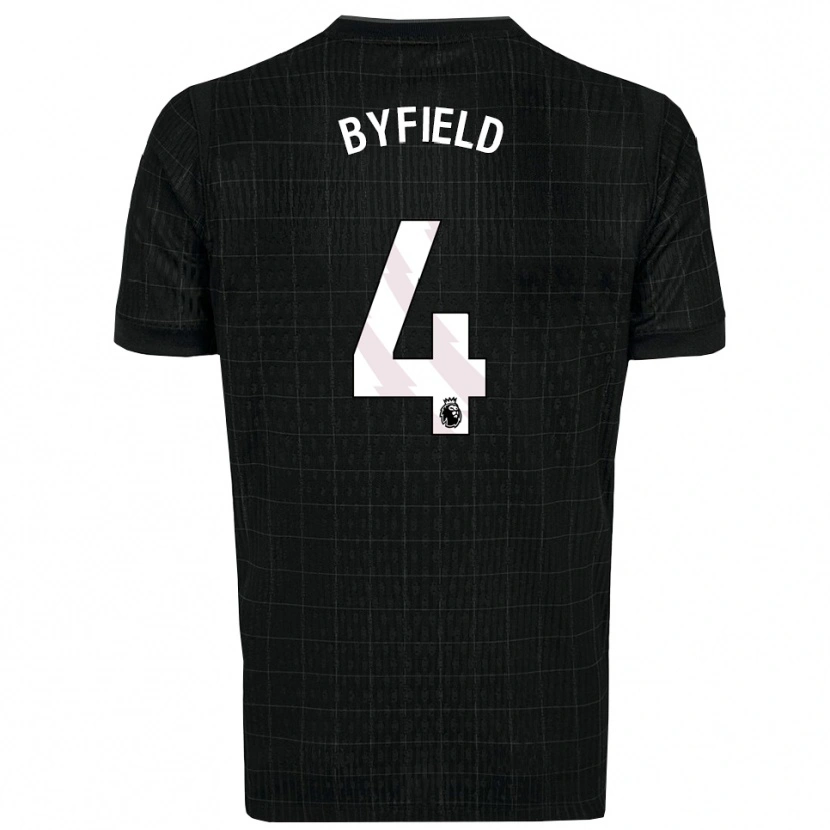 DanxenレディースJunai Byfield#4ブラック グレーアウェイシャツ2025/26ジャージーユニフォーム
