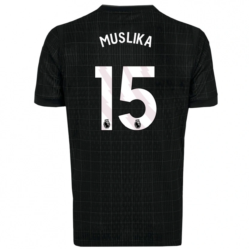 DanxenレディースArmend Muslika#15ブラック グレーアウェイシャツ2025/26ジャージーユニフォーム