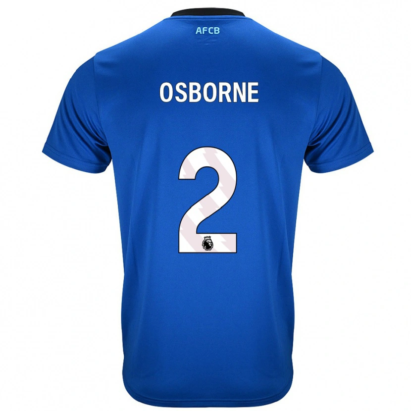 DanxenレディースCharlie Osborne#2ブルー ブラックアウェイシャツ2025/26ジャージーユニフォーム