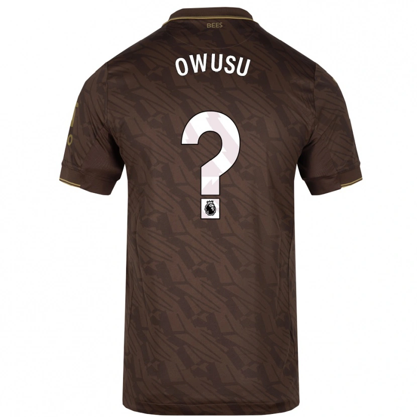 DanxenレディースNedved Owusu#0ブラウン ゴールドアウェイシャツ2025/26ジャージーユニフォーム