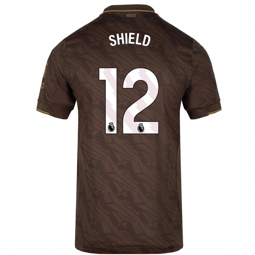 Danxenレディースオリー・シールド#12ブラウン ゴールドアウェイシャツ2025/26ジャージーユニフォーム