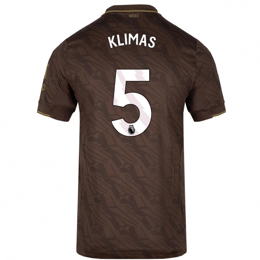 DanxenレディースMatas Klimas#5ブラウン ゴールドアウェイシャツ2025/26ジャージーユニフォーム
