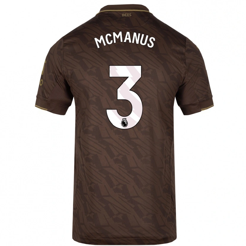 Danxenレディースコナー・マクマナス#3ブラウン ゴールドアウェイシャツ2025/26ジャージーユニフォーム