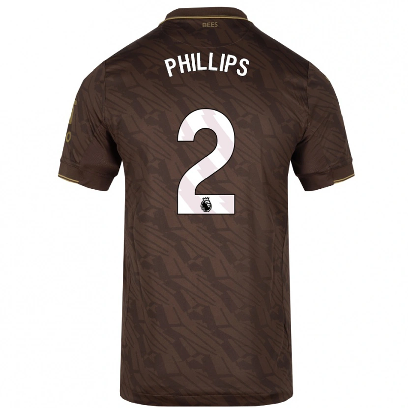 DanxenレディースMaddie Phillips#2ブラウン ゴールドアウェイシャツ2025/26ジャージーユニフォーム