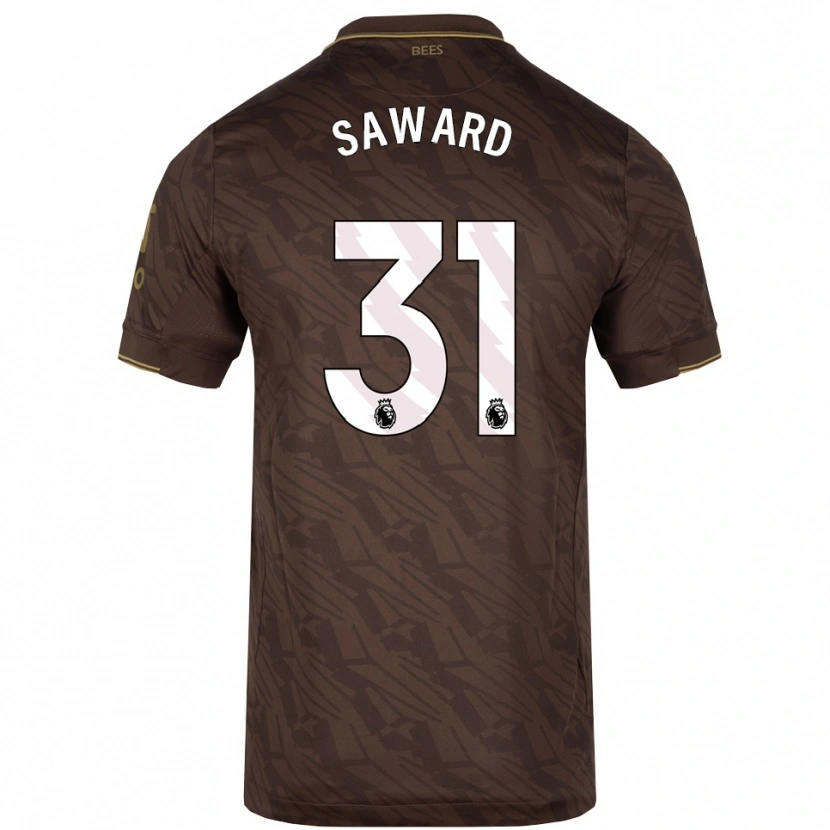 DanxenレディースSammie Saward#31ブラウン ゴールドアウェイシャツ2025/26ジャージーユニフォーム
