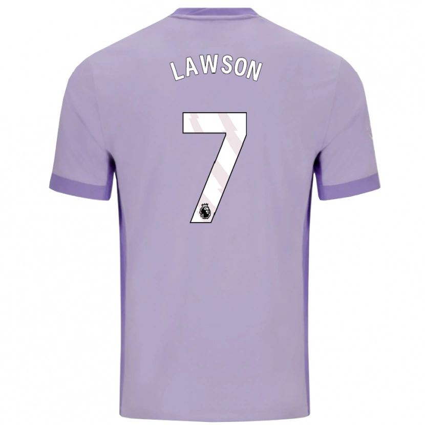DanxenレディースZebedee Lawson#7タロ パープル ホワイトアウェイシャツ2025/26ジャージーユニフォーム