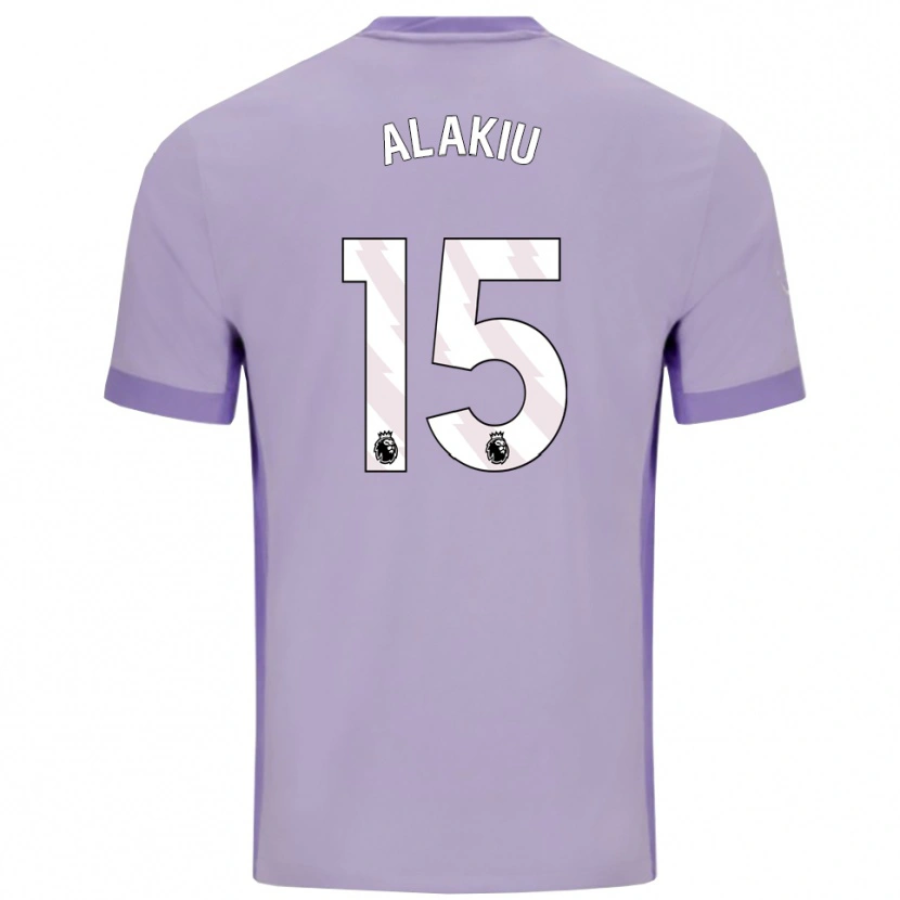 DanxenレディースIsaiah Alakiu#15タロ パープル ホワイトアウェイシャツ2025/26ジャージーユニフォーム