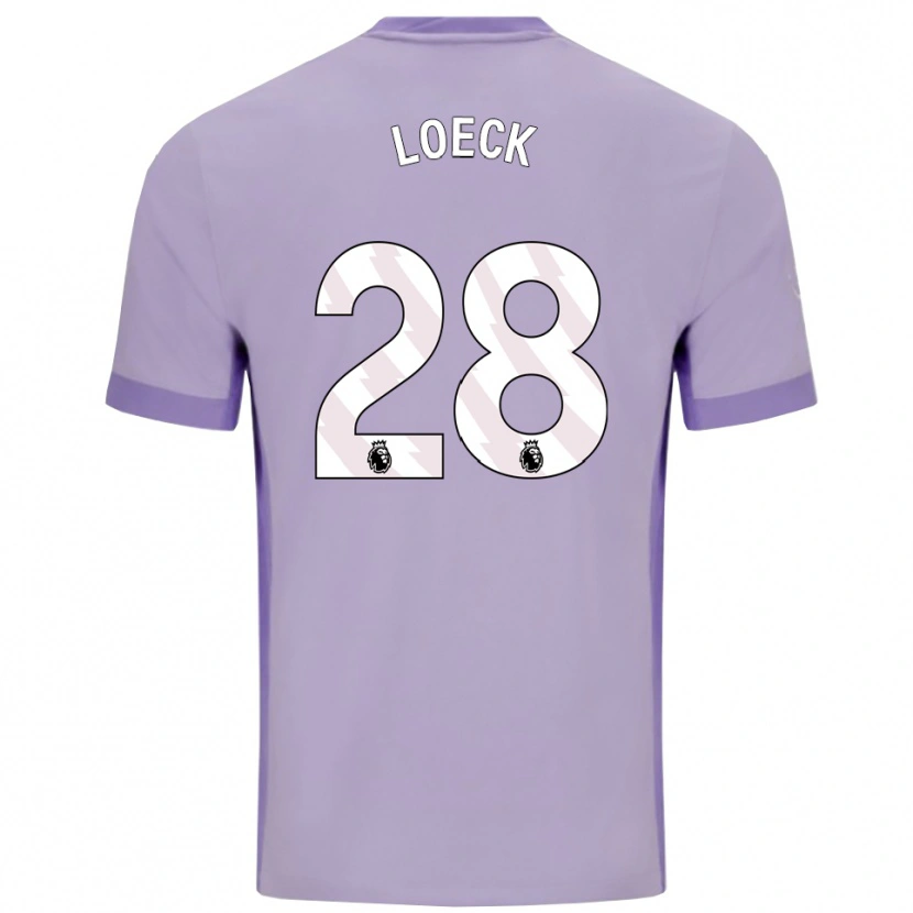 DanxenレディースMelina Loeck#28タロ パープル ホワイトアウェイシャツ2025/26ジャージーユニフォーム