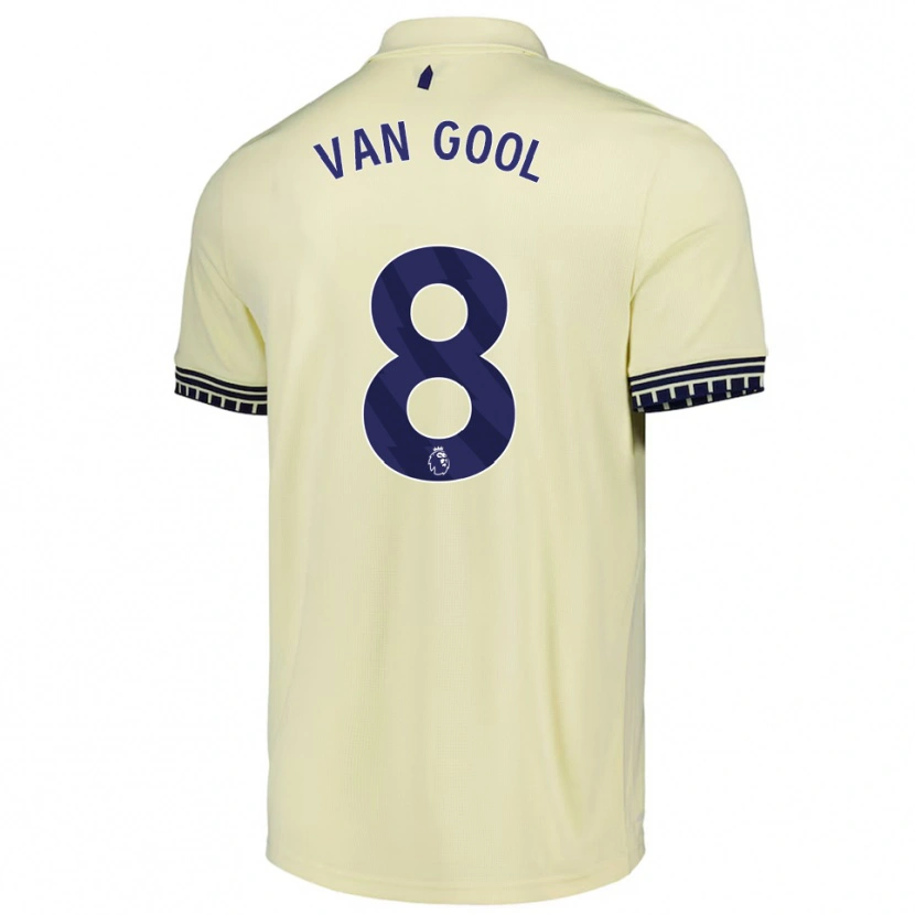 DanxenレディースRosa Van Gool#8オフホワイト ブラックアウェイシャツ2025/26ジャージーユニフォーム