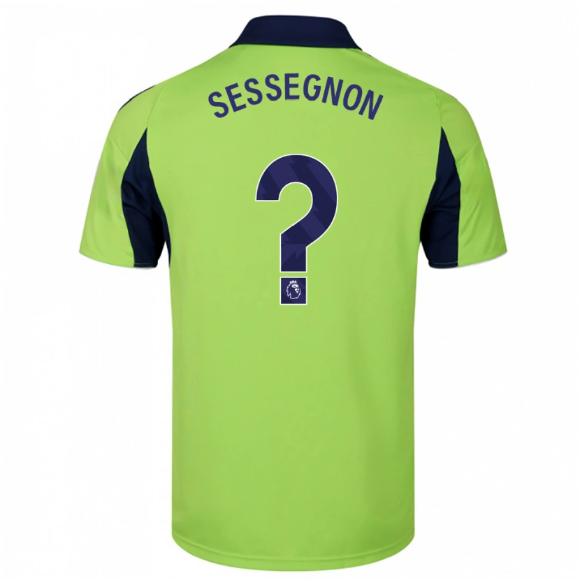 DanxenレディースKayden Sessegnon#0グリーン ネイビー ホワイトアウェイシャツ2025/26ジャージーユニフォーム