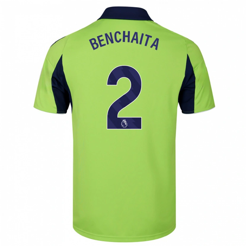 DanxenレディースNazim Benchaita#2グリーン ネイビー ホワイトアウェイシャツ2025/26ジャージーユニフォーム