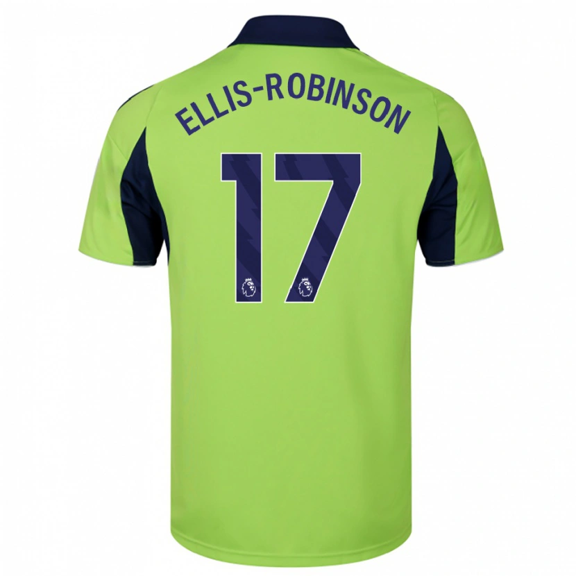 DanxenレディースEddie Ellis-Robinson#17グリーン ネイビー ホワイトアウェイシャツ2025/26ジャージーユニフォーム