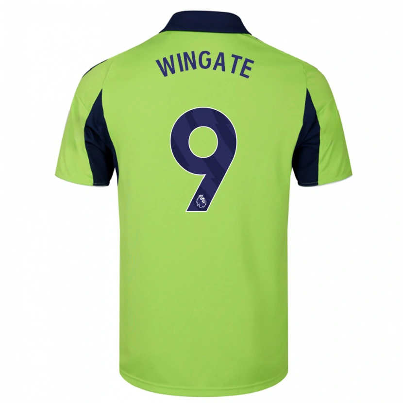 DanxenレディースTom Wingate#9グリーン ネイビー ホワイトアウェイシャツ2025/26ジャージーユニフォーム
